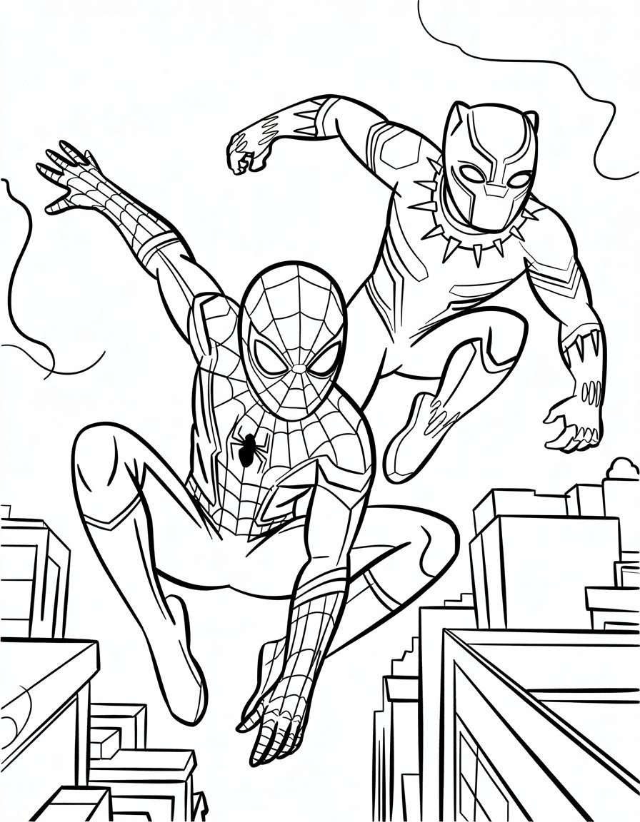 Spider-Man with Black Panther